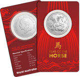 Lunar Series Year of the Horse 2026 50c Tetradecagon Unc Coin Card