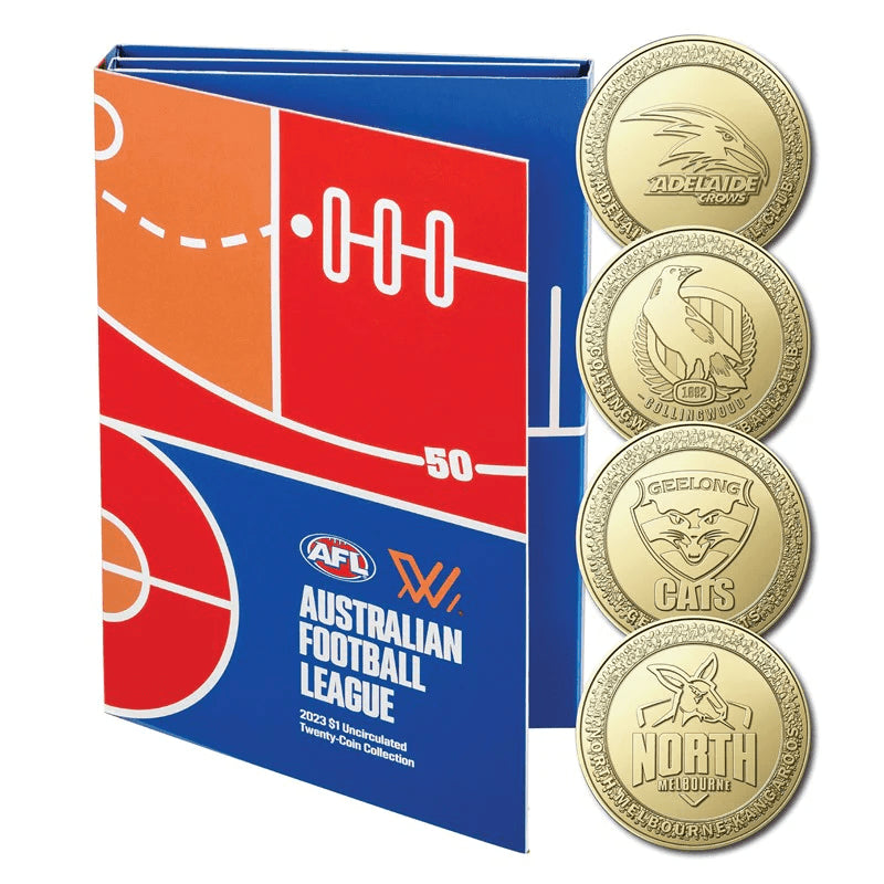 "2023 Australian Football League (AFL) $1 - 20 Coin Set With Folder - Nova Coins"