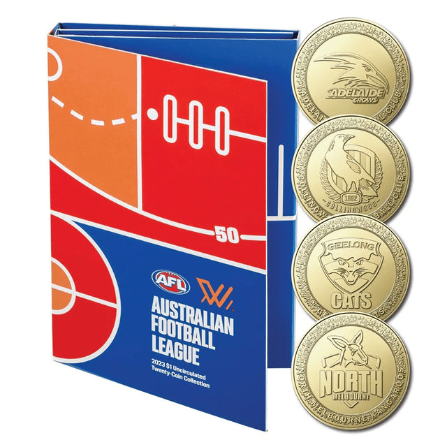 "2023 Australian Football League (AFL) $1 - 20 Coin Set With Folder - Nova Coins"