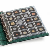 "Plastic Sheets ENCAP, clear pockets for 20 square Coin Capsules QUADRUM 50 x 50mm - Nova Coins"