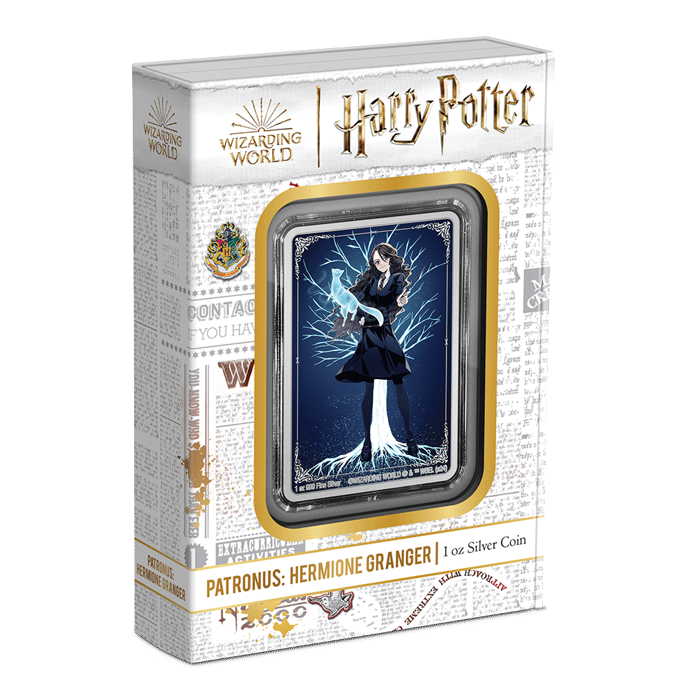 "\"2024 Harry Potter Patronus - Hermione Granger 1oz Silver Coin - Nova Coins\""