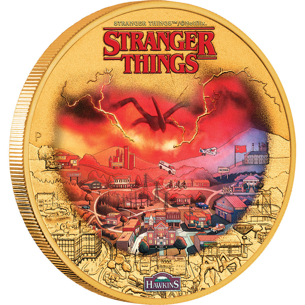"Stranger Things Hawkins 2026 Gold-Plated Collector Coin"
