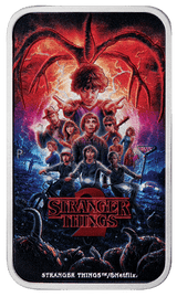 "Stranger Things - Season 2 2026 1oz Silver Coloured Rectangular Coin - Nova Coins"