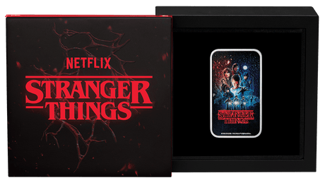 "Stranger Things - Season 1 2026 1oz Silver Coloured Rectangular Coin - Nova Coins"