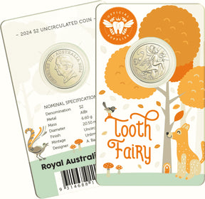 "2024 Tooth Fairy Two Dollar Coin on Card (King Charles Effigy) - Nova Coins"