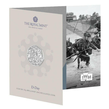 "D - Day 2024 50p Cupro - Nickel Brilliant Uncirculated Coin - Nova Coins"