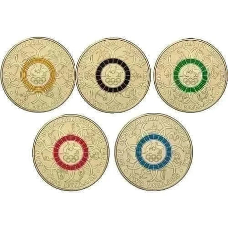 "2016 Coloured $2 5 Coin Collection Set - Rio Olympic Games - Nova Coins"