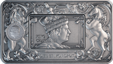 Elizabeth II & Charles III 2026 $5 Revolving Rectangle Gold-plated 2oz Silver Antique Coin