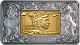 Elizabeth II & Charles III 2026 $5 Revolving Rectangle Gold-plated 2oz Silver Antique Coin