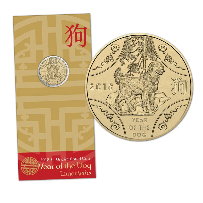 2018 $1 Dollar Uncirculated Coin Lunar Year of the Dog