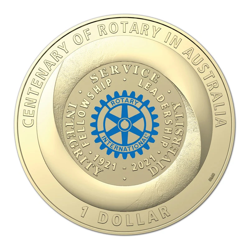 2021 Centenary of Rotary Australia One Dollar ($1) Uncirculated Australian Decimal Coin