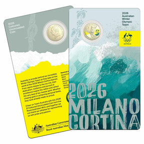 2026 $1 Australia Winter Paralympics Colour Aluminium-Bronze Uncirculated Coin Carded