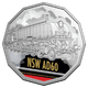 2025 50c Coloured Uncirculated Coin in Card - New South Wales Government Railways AD60 Class Beyer-Garratt 6029
