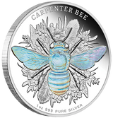 2026 Australian Native Bees - Carpenter Bee 1oz Silver Proof Hologram Coin