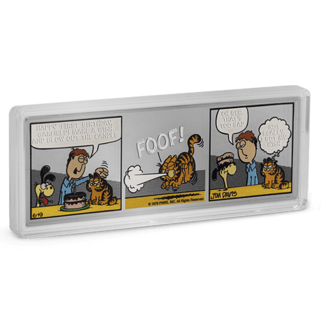 2025 NickToons – Garfield’s 1st Birthday Comic Strip  $2 1oz Silver Coin