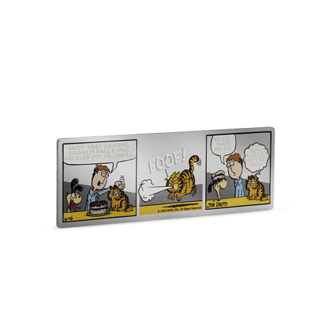 2025 NickToons – Garfield’s 1st Birthday Comic Strip  $2 1oz Silver Coin