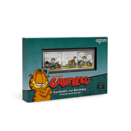 2025 NickToons – Garfield’s 1st Birthday Comic Strip  $2 1oz Silver Coin