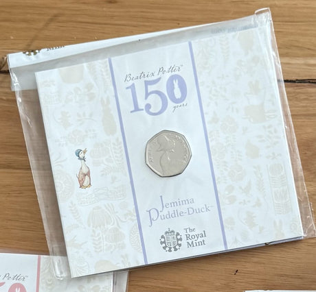 2016 Beatrix Potter 150th Anniversary – Jemima Puddle-Duck 50p BU Coin
