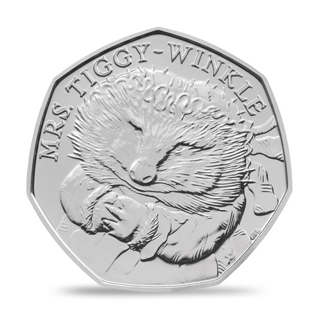 2016 Beatrix Potter 150th Anniversary – Mrs. Tiggy-Winkle 50p BU Coin