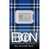 Bon Scott 80th Anniversary 10 Gram Silver Bar