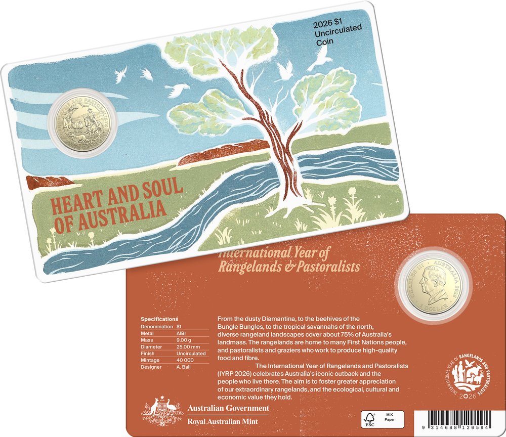 2026 Heart & Soul $1 Rangelands & Pastoralists Unc Coin