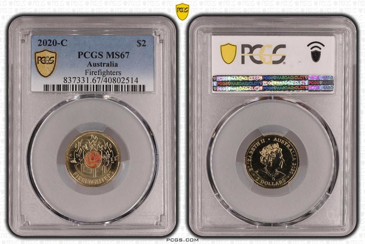 2020-C MS67 $2 Firefighters PCGS Graded Coin