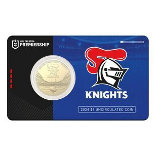 2024 NRL Newcastle Knights $1 Team Coin in Card