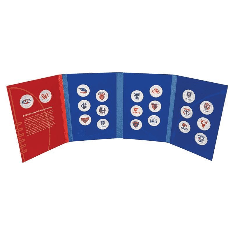 2023 Australian Football League (AFL) $1 - 20 Coin Set With Folder