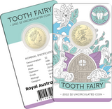 2022 $2 Tooth Fairy Uncirculated Coin in Card