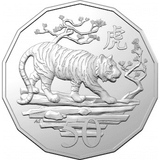 2022 50c Lunar Year of the Tiger Uncirculated coin