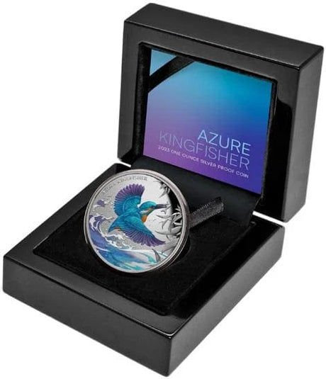 Azure Kingfisher 2023 $1 1oz Silver Proof Coin