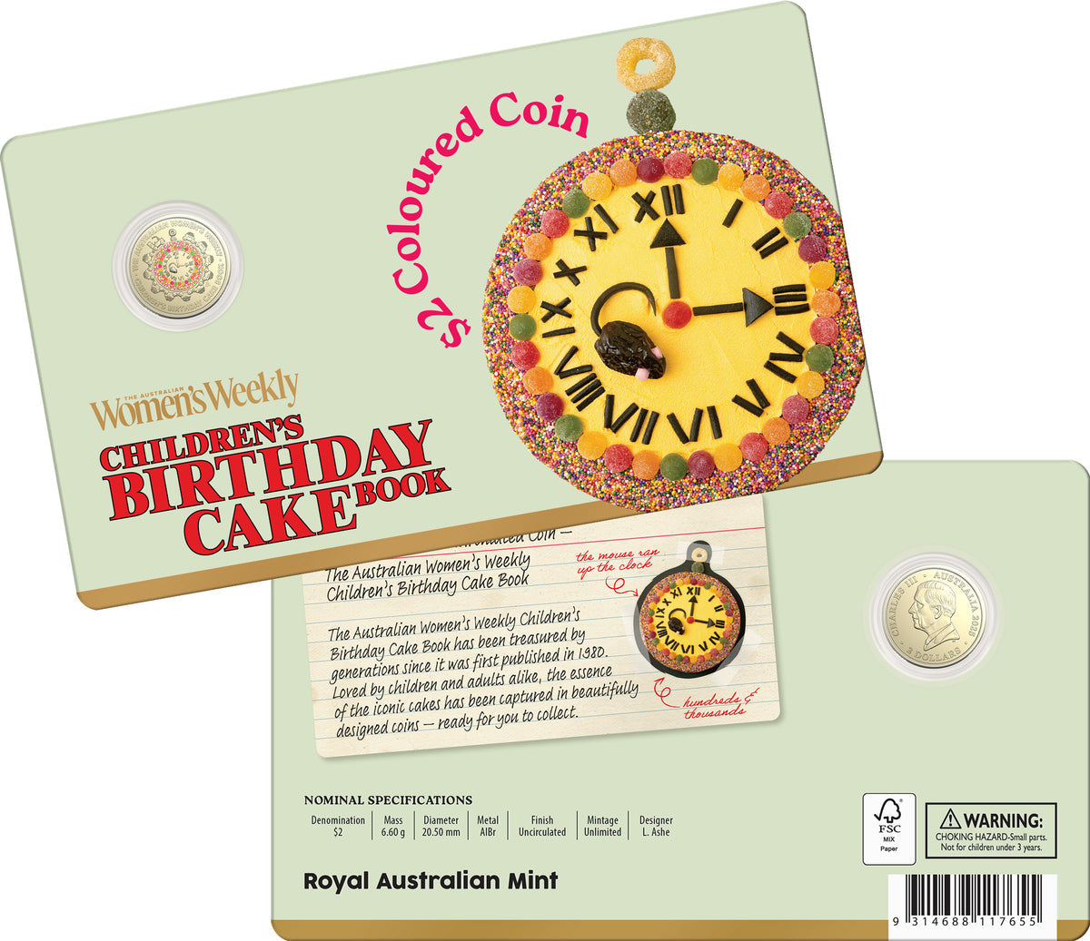 2025 Australian Women’s Weekly Birthday Cake Twelve Coin Premium Recipe Box Collection