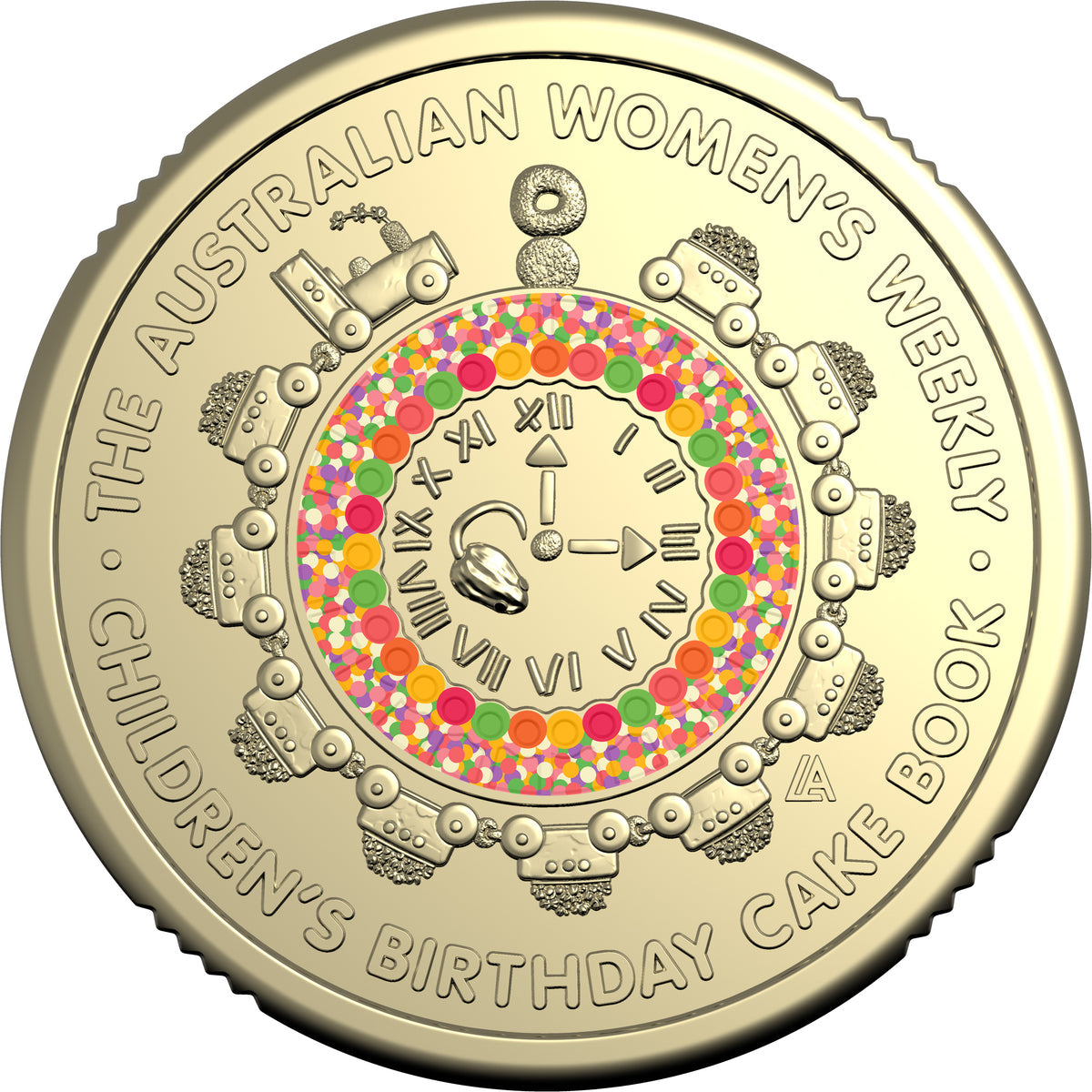 2025 Australian Women’s Weekly Children’s Birthday Cake Book $2 two dollar coloured Coin - Hickory Dickory Watch