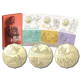 2022 50c 3 Coin Set Henry Lawson Australian Stories 3 Coin Set