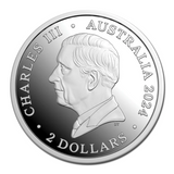2024 $2 ‘C’ Mintmark Coloured Fine Silver Proof Coin – War Animals Remembrance