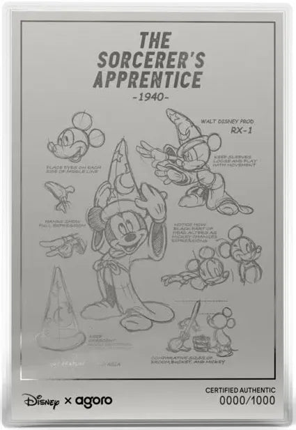 Disney Fantasia Mickey Mouse Coin and Foil Collectible Set