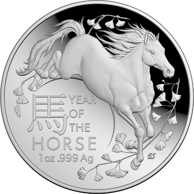2026 Lunar Series $5 1 oz Fine Silver Proof Domed Coin – Year of the Horse