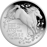 2026 Lunar Series $5 1 oz Fine Silver Proof Domed Coin – Year of the Horse