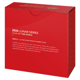 2026 Lunar Series $5 1 oz Fine Silver Proof Domed Coin – Year of the Horse