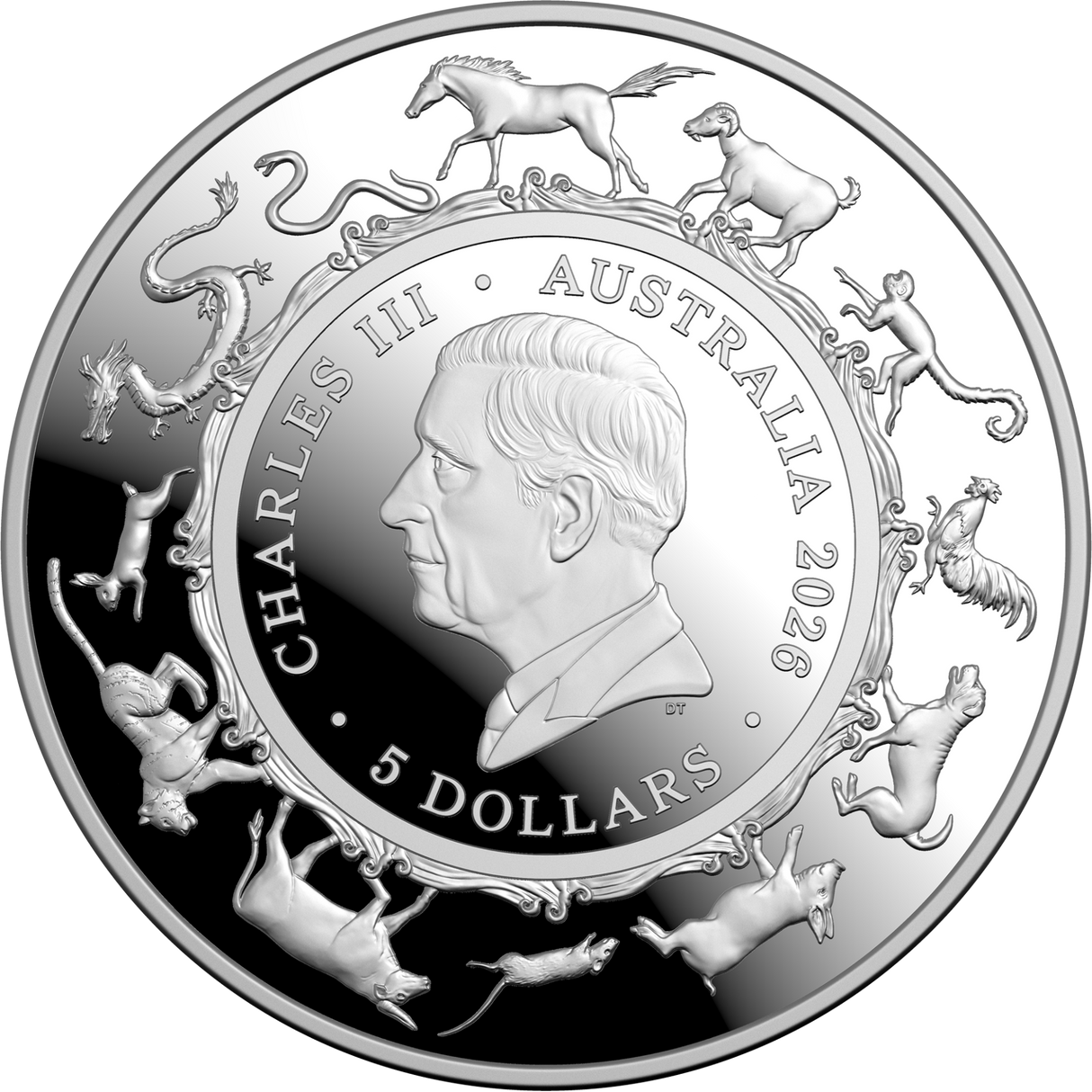 2026 Lunar Series $5 1 oz Fine Silver Proof Domed Coin – Year of the Horse