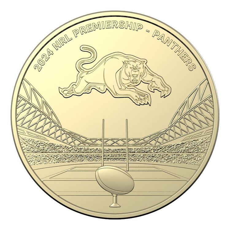 2024 NRL Penrith Panthers $1 Team Coin in Card