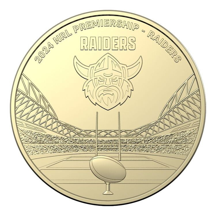 2024 NRL Canberra Raiders $1 Team Coin in Card