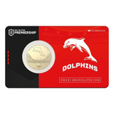 2024 NRL Dolphins $1 Team Coin in Card