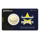 2024 NRL North Queensland Cowboys $1 Team Coin in Card