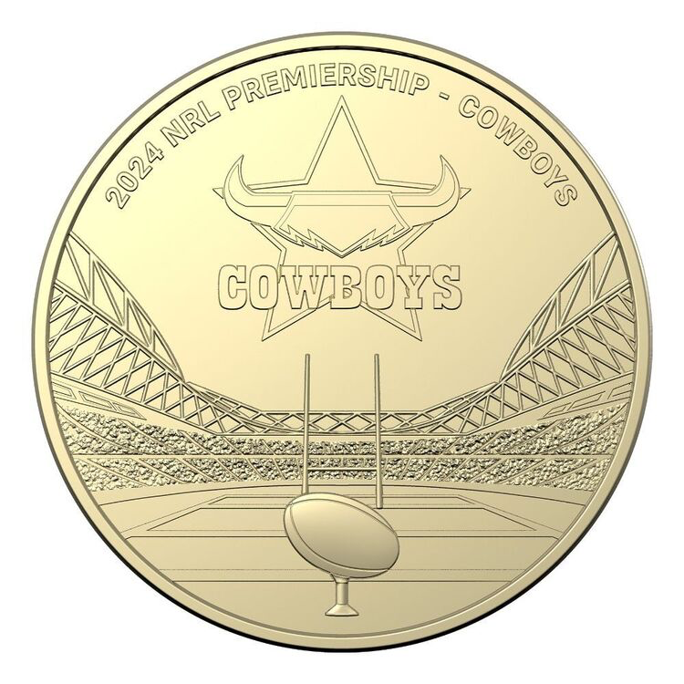 2024 NRL North Queensland Cowboys $1 Team Coin in Card