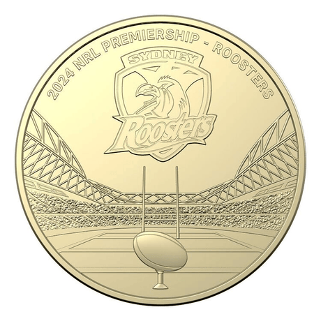 2024 NRL Sydney Roosters $1 Team Coin in Card