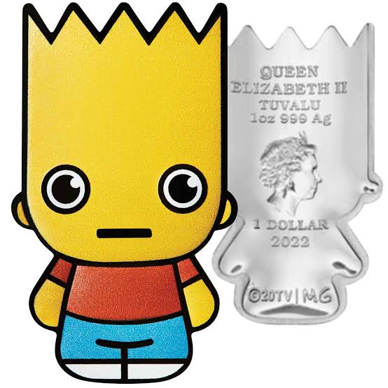 2022 Bart Simpson 1oz Silver Minted Mini Coin