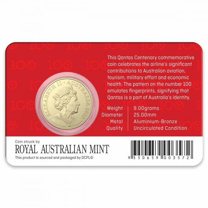 2020 QANTAS $1 - Celebrating 100 Years Offical Licensed Product