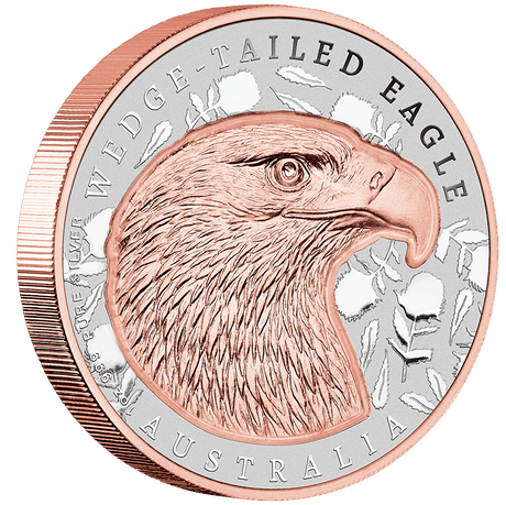 2026 $1 Native Impressions Wedge-Tailed Eagle 1oz Rose Gold Gilded Coin