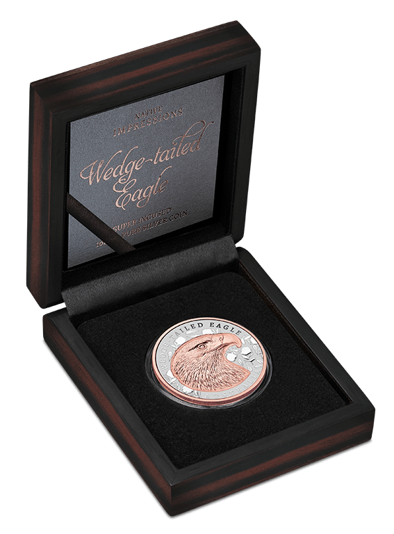 2026 $1 Native Impressions Wedge-Tailed Eagle 1oz Rose Gold Gilded Coin